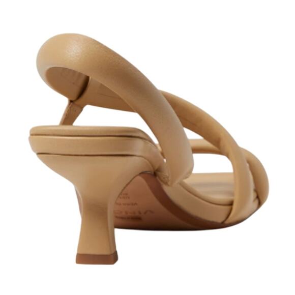 Vince Womens Coline Sandal Heel US 5.5M EU 35.5 Tan Nude Leather NIB - Picture 3 of 13